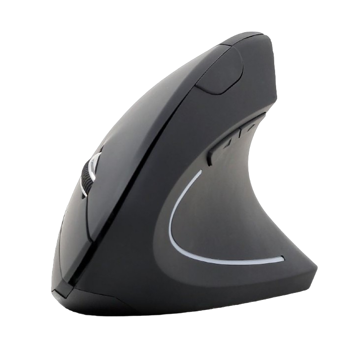 Wireless Mouse Gembird MUSW-ERGO-01, Optical, 800-1600 dpi, 6 buttons, Ergonomic, 1xAA, Black