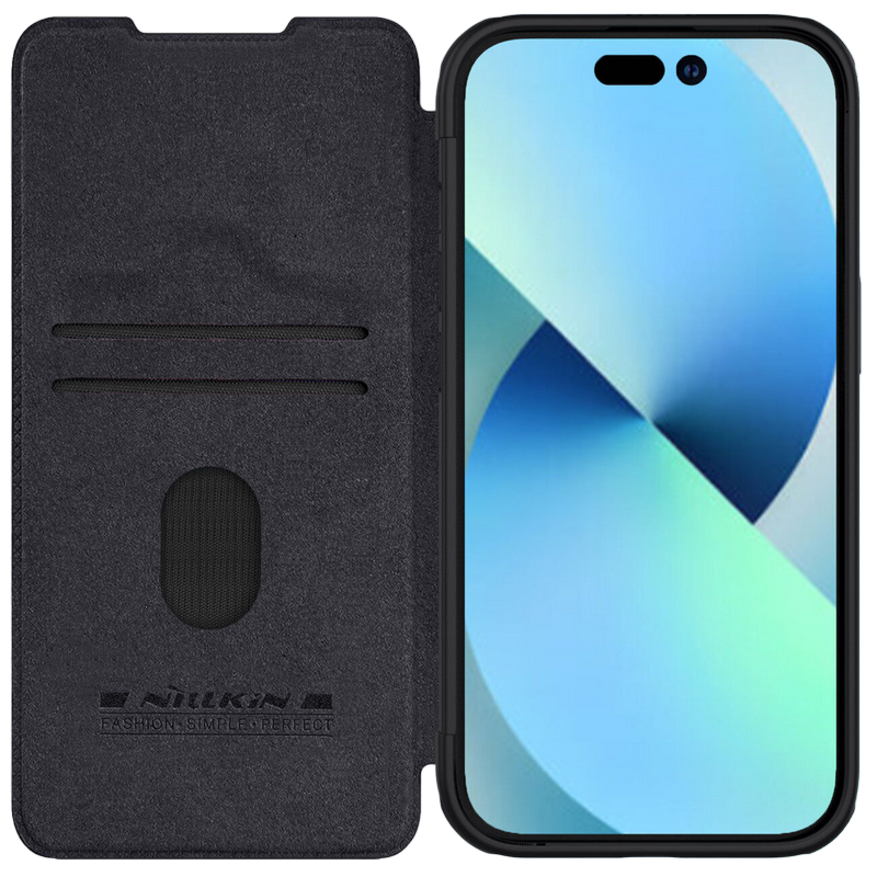 Nillkin Apple iPhone 15 Plus, Qin Pro Black