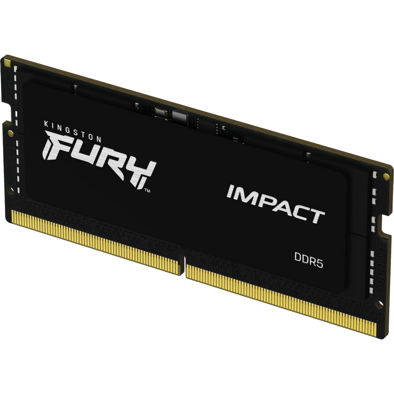 16GB DDR5-6400MHz SODIMM Kingston FURY Impact (KF564S38IB-16), CL38, 1.35V, Intel XMP 3.0, Black