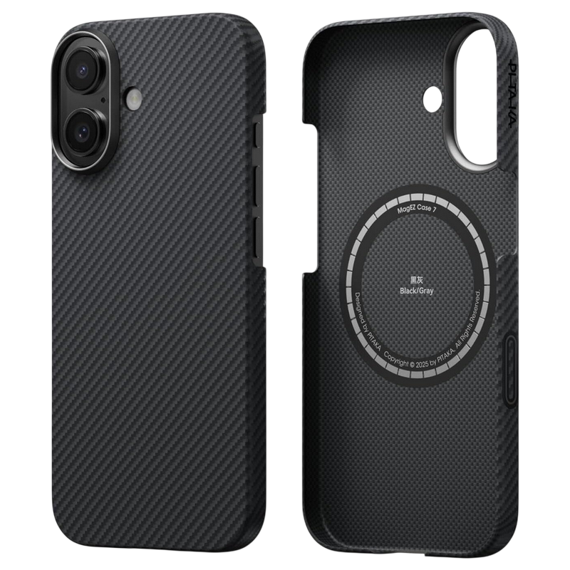 Pitaka Apple iPhone 17, MagEZ 7 Ultra-Slim MagSafe, Black/Gray