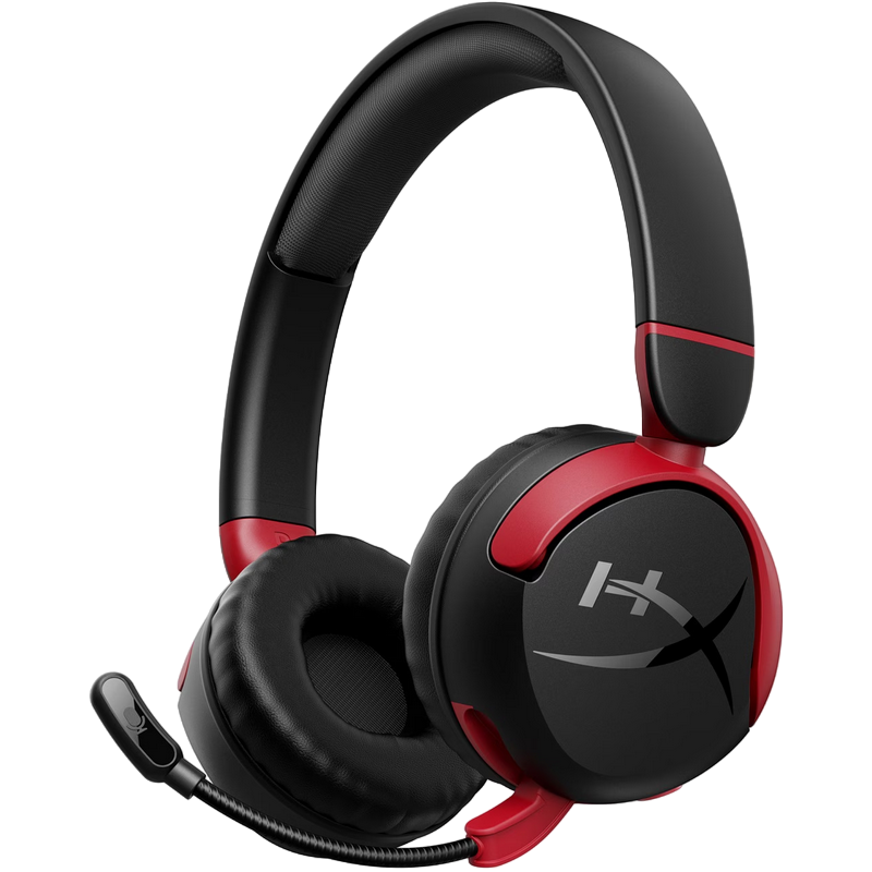 Gaming Wireless Headset HyperX Cloud Mini, 30mm driver, 20-20khz, 83db, 132g., 25h, Flip-to-mute, Rotating ear cupse, BT 5.3 + 3,5(4pin), Black
