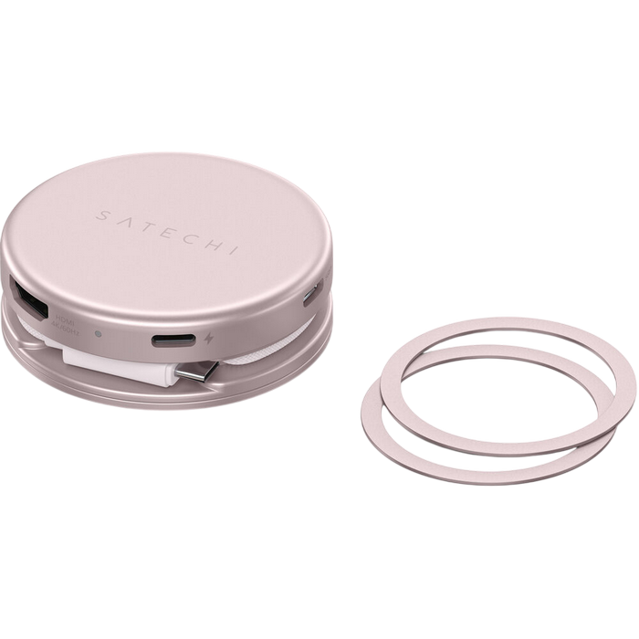 Satechi OntheGo™ 5-in-1 Multiport Blush, USB-C Host, USB-C PD60W, USB-C 3.2Gen1, USB-A 3.2Gen1, SD/HDMI 4K@60Hz