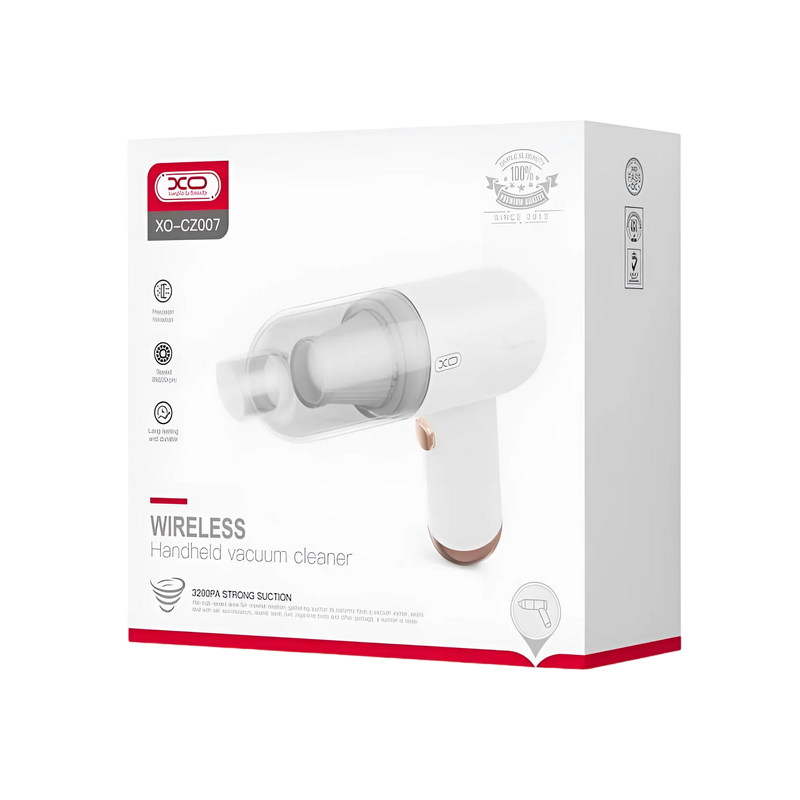 XO Portable Car Vacuum Cleaner CZ007, White