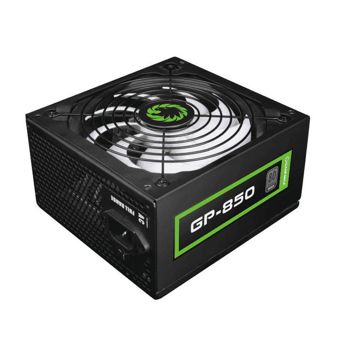 Power Supply ATX 850W GAMEMAX GP-850, 80+ Bronze, 140mm, Active PFC, DC/DC, Flat cable design, Black