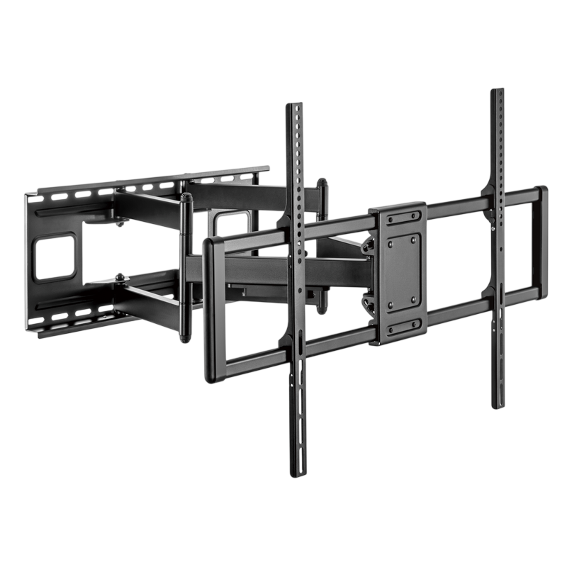 Wall Mount Gembird "WM-120ST-01" Black 60"-120", 120kg, VESA:up 900x600, Wall dist: 75 ~ 703 mm