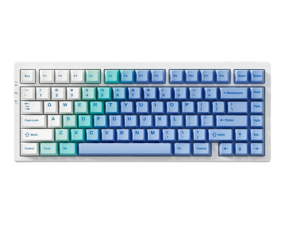 Gaming Wireless Keyboard MCHOSE G75 Pro, Mechanical, 75% Layout, Matcha Latte SW V2, PBT Double Shot, Gasket Mount, 8000mAh, EN, Arctic Snow