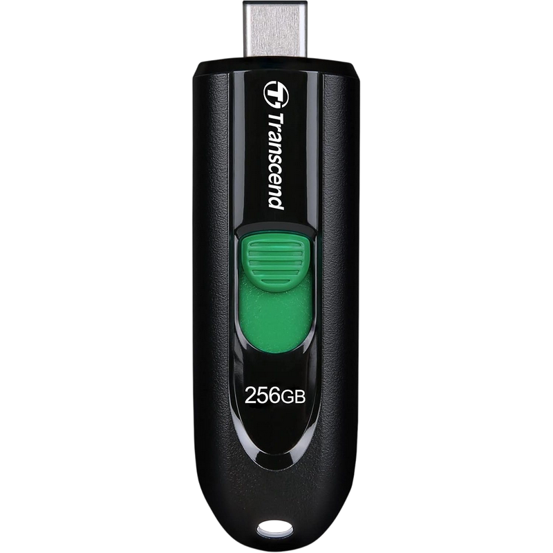 256GB USB-C Flash Drive Transcend "JetFlash 790C", Black, Slider (USB 3.0 (5Gb/s), R/W:90/45MB/s, 63.6x21.2x10.6mm, 4.9g)