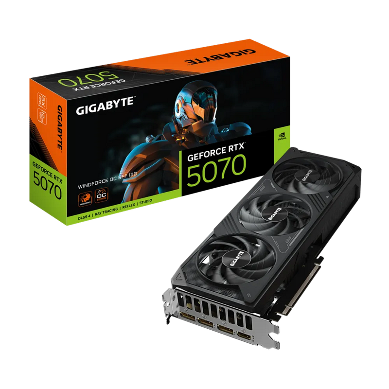 VGA Gigabyte RTX5070 12GB GDDR7 WindForce OC (GV-N5070WF3OC-12GD)