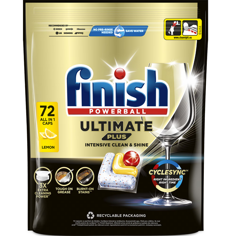 Dishwasher Capsules FINISH 72tab Ultimate Plus Lemon