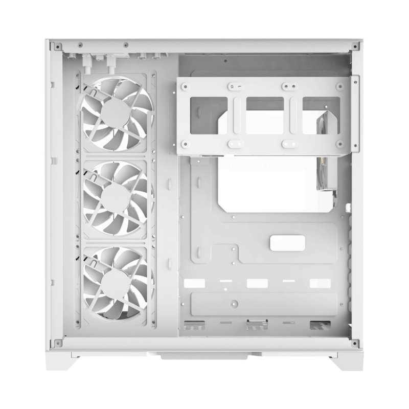 Case ATX GAMEMAX HYPE-A , w/o PSU, 0.5mm, 4x120mm ARGB fans, ARGB Hub, Front&Side Tempered Glass, DF, 1xUSB 3.0, 1xUSB 2.0, 3x2.5', 2x3.5', White