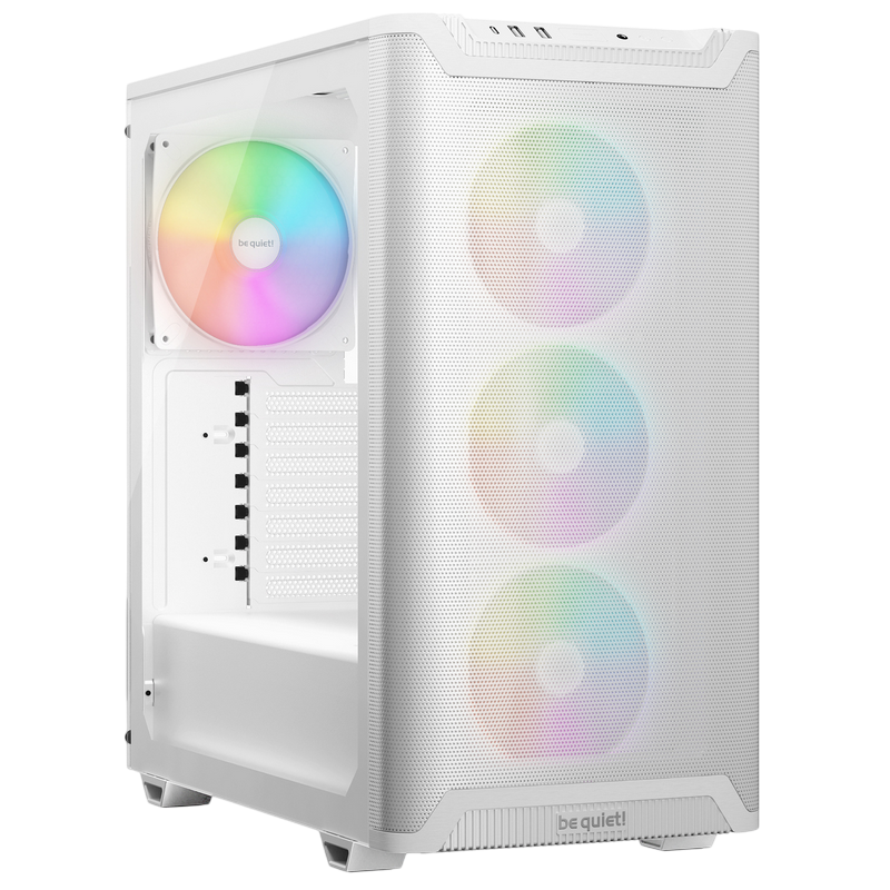 Case ATX be quiet! Pure Base 501 LX, w/o PSU, 3x120mm & 1x140mm ARGB, Front&Top Mesh, TG, Dust filters, 2xUSB 3.2, 1xUSB-C, 2x3.5", 5x2.5", White
