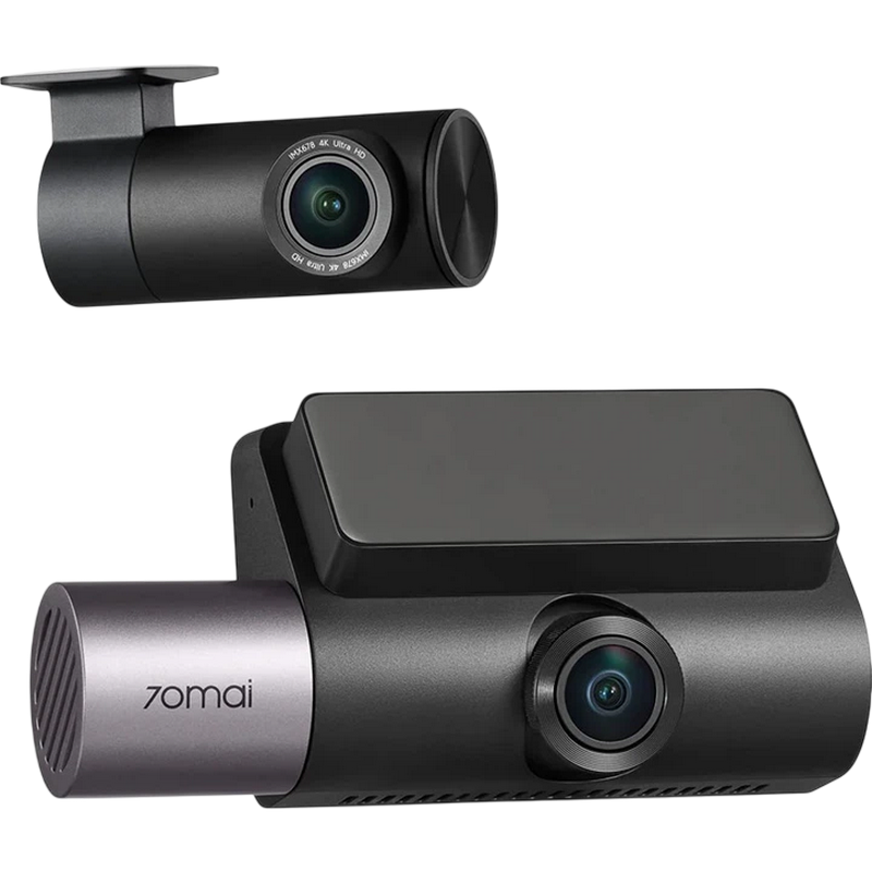 70mai Dash Cam T800-41-512 3Channel 512GB, with Rear Cam RC41 HDR 4K, Black