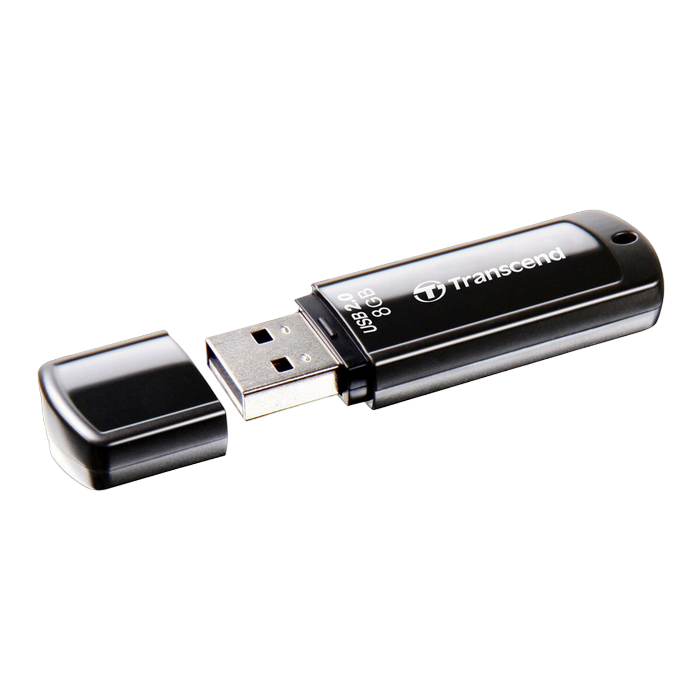 8GB USB2.0 Flash Drive Transcend "JetFlash 350", Black, Classic Cap (R/W:18/4MB/s)