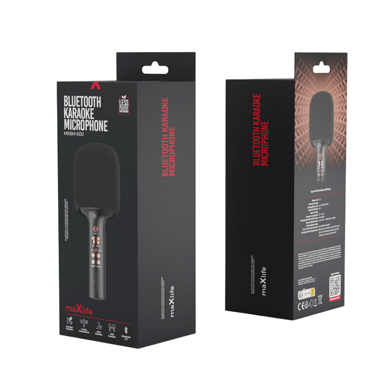 Microphone Karaoke cu Boxa BT Maxlife MXBM-600, Black