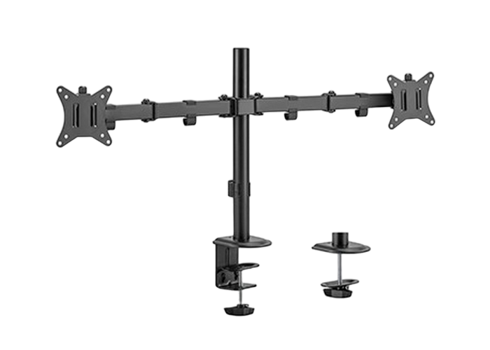 Table/desk 2-display mounting "MA-D2-01" Gembird (rotate,tilt,swivel),17”-32”,up to 9 kg,VESA:75x75,100x100