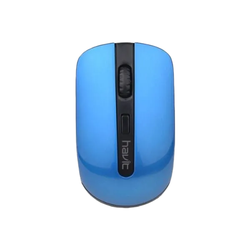 Wireless Mouse Havit HV-MS989GT, 800-1600dpi, 4 buttons, Ambidextrous, 1xAA, 2.4Ghz, Black/Blue