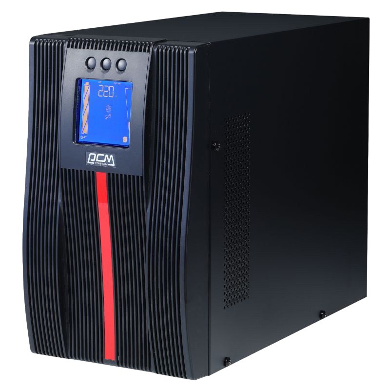 UPS PowerCom MAC-2000, Tower, 2000VA/2000W, Online, LCD, RS232, USB,SNMP SLOT, Ex.Batt. Connector, 2xSchuko