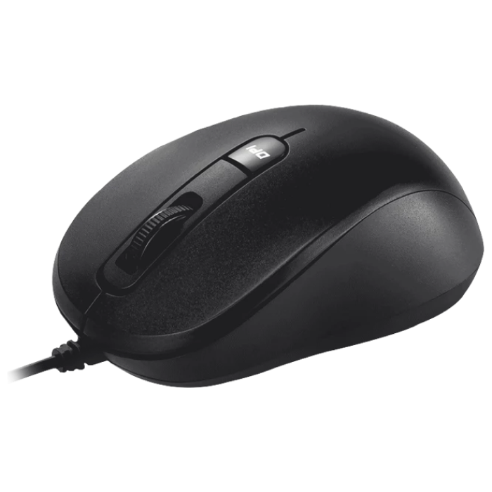 Mouse Asus MU101C Silent, 1000-3200 dpi, 4 buttons, Ambidextrous, 85g, 1.5m, USB, Black