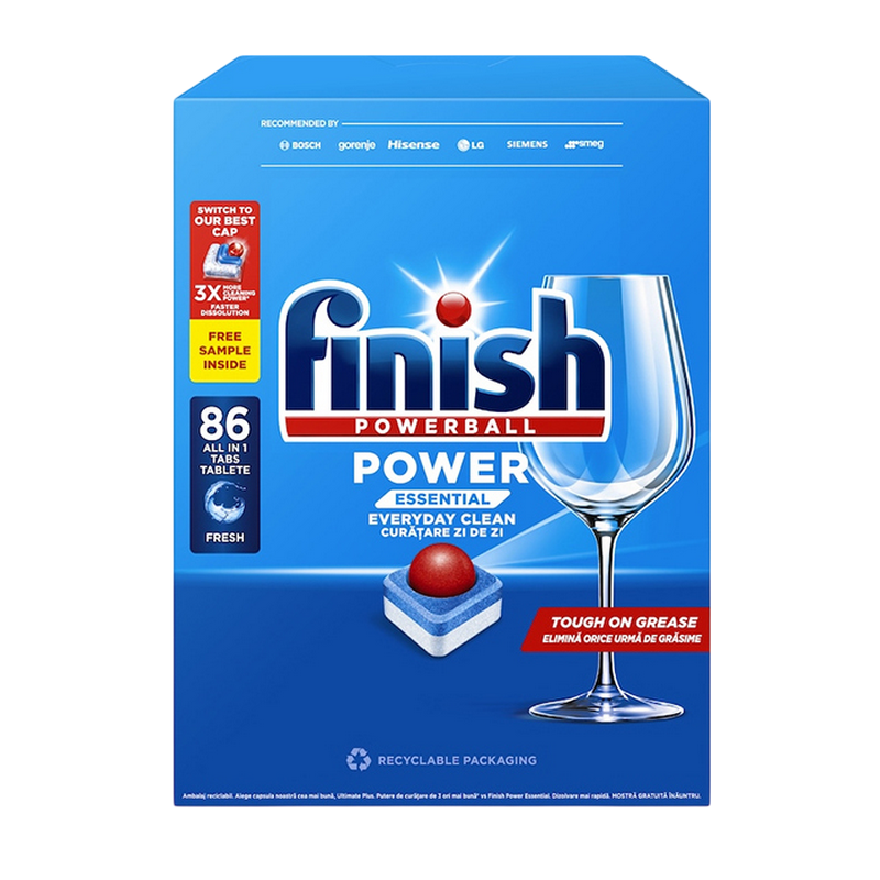 Dishwasher Capsules FINISH 86tab Essential Fresh 1253