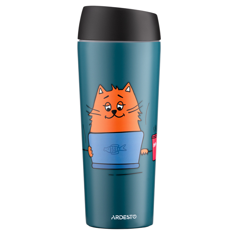 Thermal Mug ARDESTO Coffee Time Red Cat 450 ml, AR2645CG
