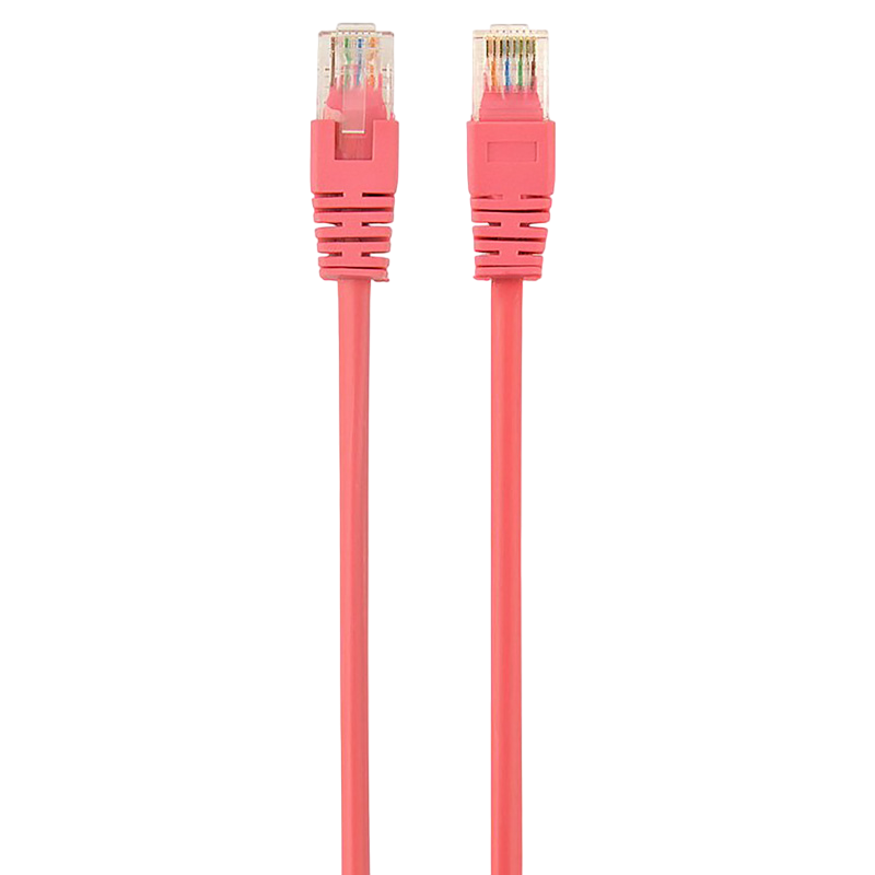 2m, Patch Cord Pink, PP12-2M/RO, Cat.5E, Cablexpert, molded strain relief 50u" plugs