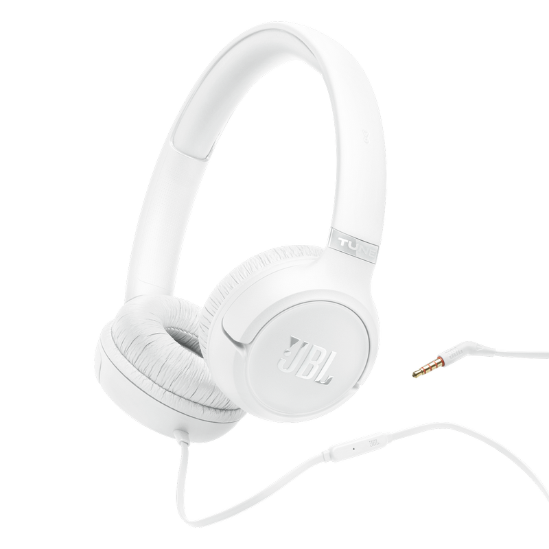 Headphones JBL T530 White, On-ear