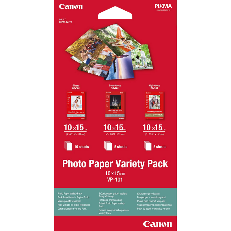 VP101S, Photo Paper Variety Pack 10 x 15cm