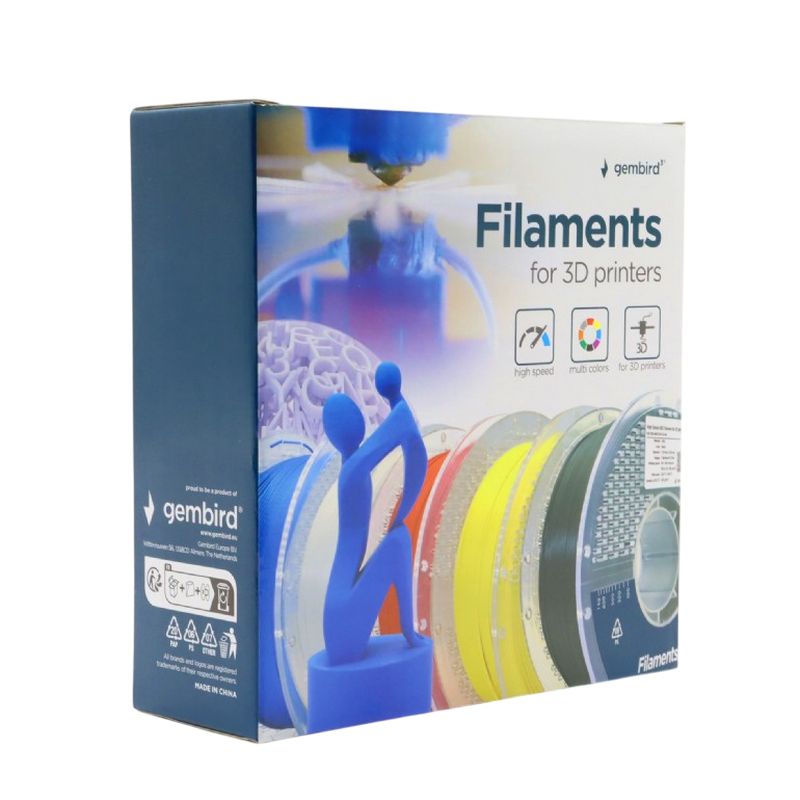 PLA 1.75 mm High Speed Filament Blue, 1 kg, Gembird, 3DP-PLA1.75HY-01-B