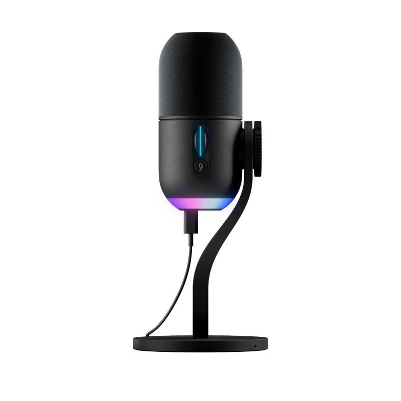 Microphones Logitech Yeti GX, Dynamic Supercardioid, Blue VO!CE, 24-bit/96kHz, 60Hz-18.5kHz, -135dB 135dB, Dual zone RGB, USB, Black