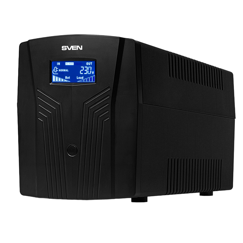 UPS SVEN Pro 1500, 1500VA/900W, Line Interactive, AVR, LCD, USB, RJ-45, 3xShuko Sockets