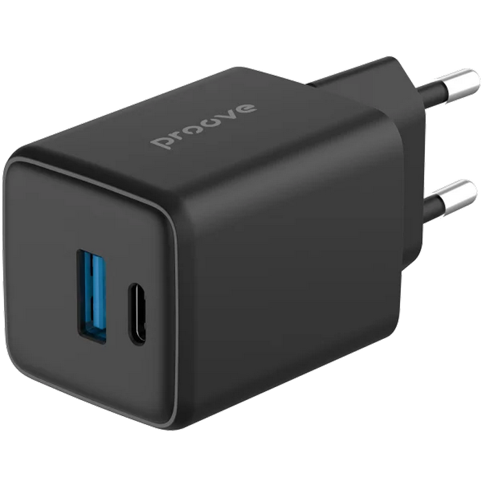 Incarcator Proove Pocket Gan Plus 25W (Type-C + USB), Black