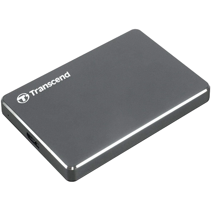 2.0TB (USB3.1) 2.5" Transcend "StoreJet 25C3", Iron Gray, Ultra-Slim, Aluminum Casing