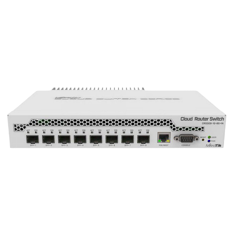 Mikrotik Cloud Router Switch 309-1G-8S+IN, Desktop Enclosure