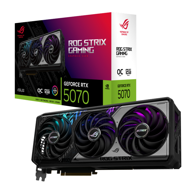 VGA ASUS RTX5070 12GB GDDR7 ROG Strix (ROG-STRIX-RTX5070-O12G-GAMING)