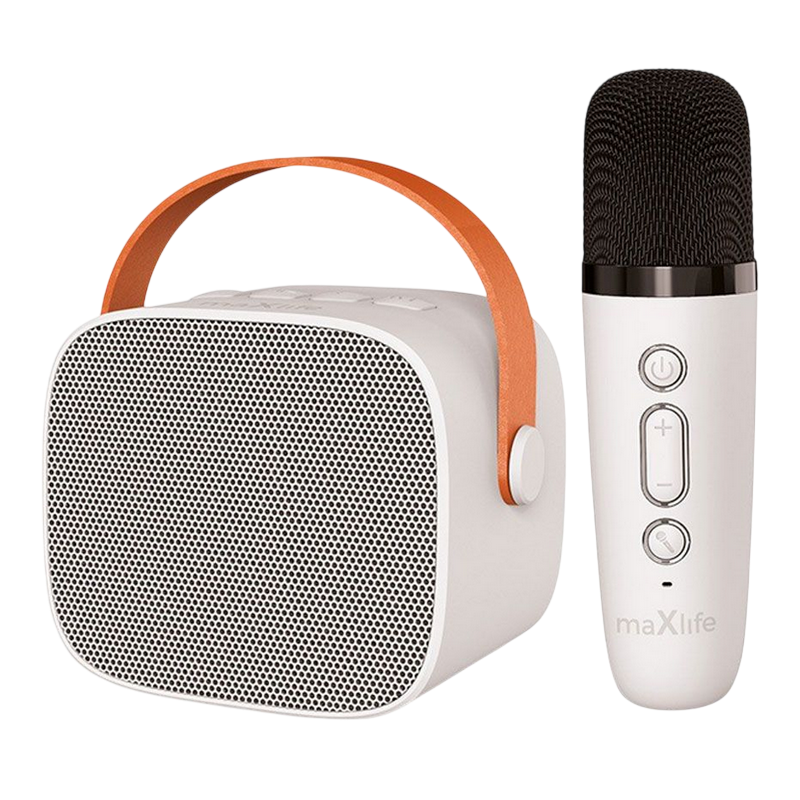 Microphone Karaoke cu Boxa BT Maxlife MXKS-100, White