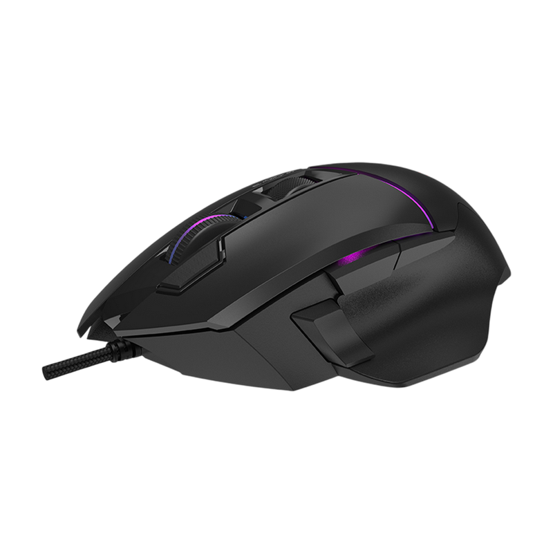 Gaming Mouse Bloody W95 Ultra, 100-20000 dpi, 10 button, 350IPS, 40G, Ergonomic, Programmable, Onboard Memory, Extra Fire Wheel, RGB, 1.8m, USB, Black