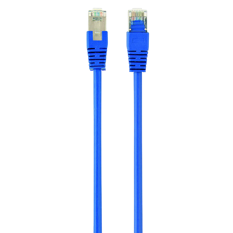 0.5m, FTP Patch Cord Blue, PP22-0.5M/B, Cat.5E, Cablexpert, molded strain relief 50u" plugs