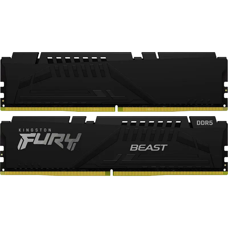 32GB DDR5-6800MHz Kingston FURY Beast (Kit of 2x16GB) (KF568C34BBEK2-32), CL34-45-45, 1.4V, AMD EXPO 1.0/Intel XMP 3.0, Black