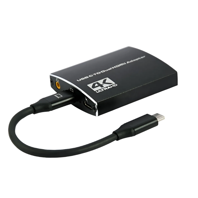 Adapter Type-C to 2*HDMI socket 0.15m Cablexpert, up to 4K at 30 Hz A-CM-HDMIF2-01