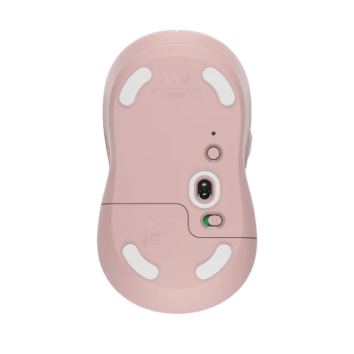 Wireless Mouse Logitech M650 Signature, 400-4000 dpi, 5 buttons, Ambidextrous, 101g., 1xAA, Bolt, 2.4Ghz+BT, Rose