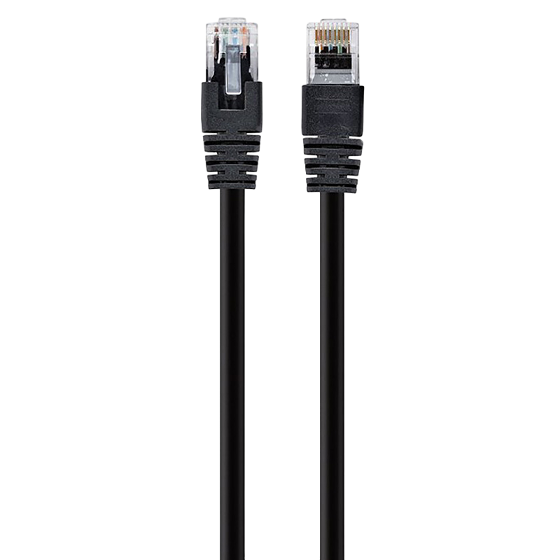 3m, Patch Cord Black, PP12-3M/BK, Cat.5E, Cablexpert, molded strain relief 50u" plugs
