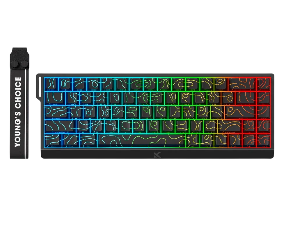 Gaming Keyboard MCHOSE Ace 68 Ultra E-Sport Magnetic SW, HE, 65% Layout, TTC Dragon Lord Magetic Switch, Black Topographic