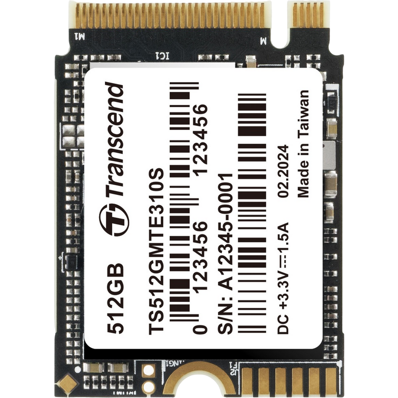 .M.2 NVMe SSD 512GB Transcend 310S [30mm, PCIe 4.0 x4, R/W:3300/1700MB/s, 119/395K IOPS, 300TBW]