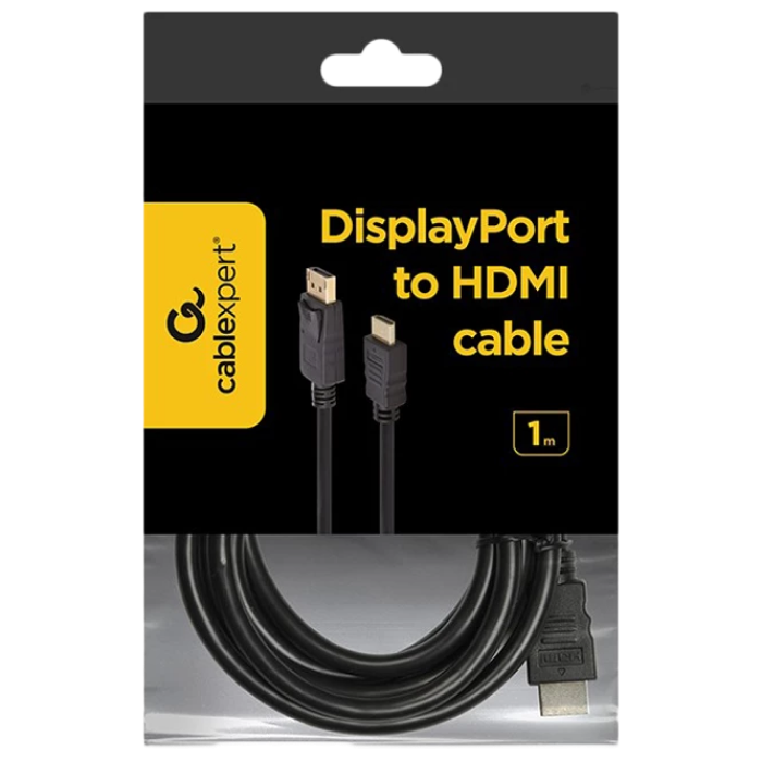 Cable DP to HDMI 1.0m Cablexpert, CC-DP-HDMI-1M
