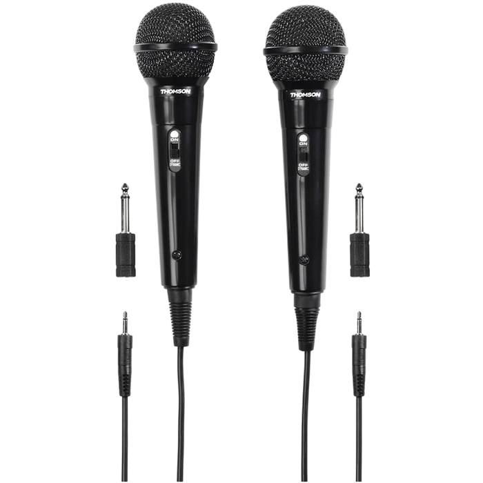 Thomson 131780 M135D Dynamic Microphone, Karaoke, Pack of 2