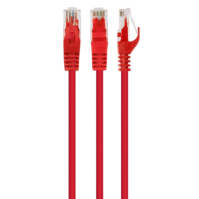 Patch Cord Cat.6U 0.25m, Red, PP6U-0.25M/R, Cablexpert, Stranded Unshielded