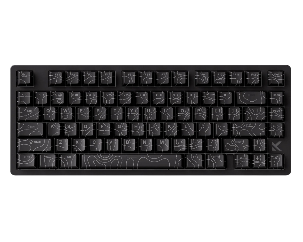 Gaming Keyboard MCHOSE Jet 75, Mechanical, Topographic, 75% Layout, Kailh Magnetic God SW, PBT, Aluminum, Macro, Onboard Memory, RGB, USB, EN, Black