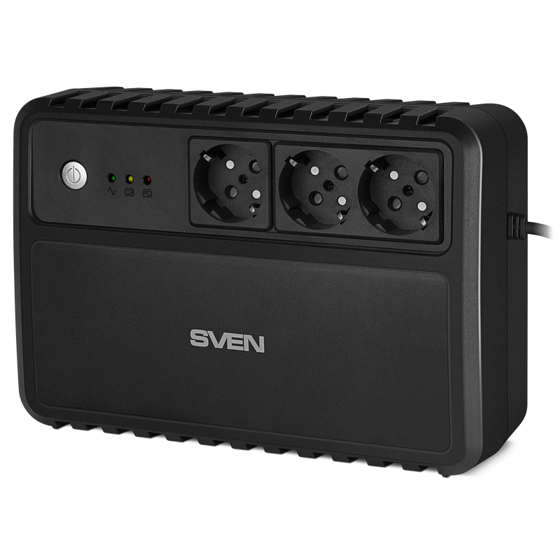 UPS SVEN UP-L800, 800VA/400W, Line Interactive, AVR, LED, 3*Shuko Sockets