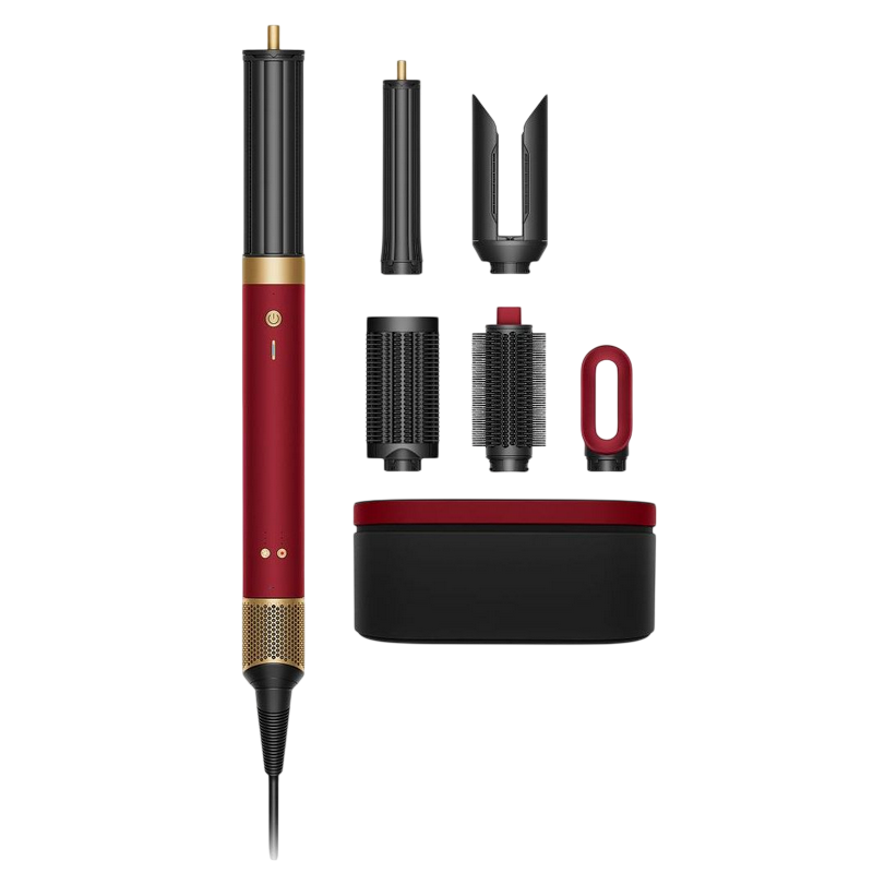 Hair Hot Air Styler set Dyson HS09 Airwrap Co-anda 2x Multi-styler & Dryer Straight+Wavy Red Velvet / Gold (176955-01)