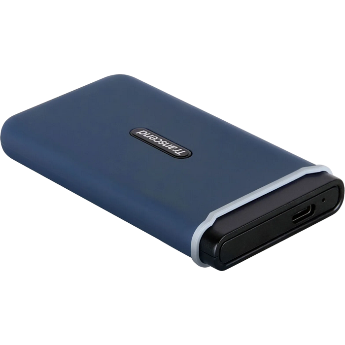 1.0TB (USB3.1/Type-C) Transcend Portable SSD "ESD370C", N.Blue (96x54x12mm, 87g, R/W:1050/950MB/s)